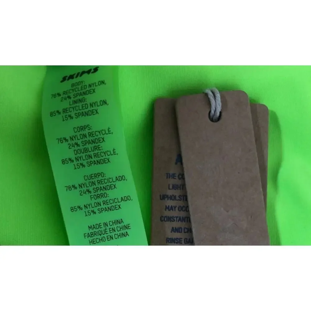 SKIMS Recycled Swim Skirt Micro Mini Neon Green NWT Size 4X